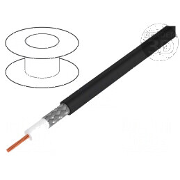 Cablu coaxial RG58 1x0,5mm2 litat Cu, Secţiune fir 0,5mm2, PVC | Electronic-mag.ro | Componente Electronice
