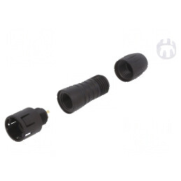 Conector circular 620 125V cu 3 pini, mufă tată pentru lipire pe cablu | Electronic-mag.ro | Componente Electronice