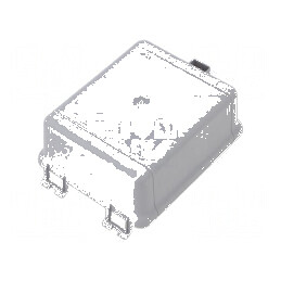 Carcasă de protecție clichet polipropilenă gri cu capac | Electronic-mag.ro | Componente Electronice