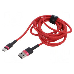 Cablu USB 2.0 A la C 2m roșu 2A High Speed | Electronic-mag.ro | Componente Electronice