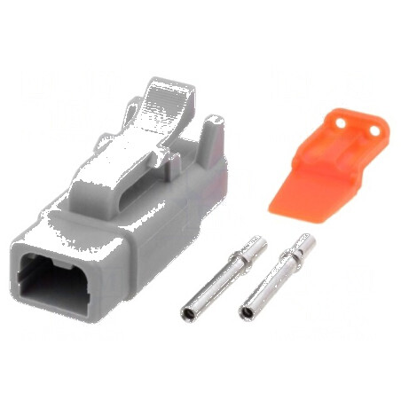 Conector cablu-cablu mufă mamă ATM PIN 2 crimpat | Electronic-mag.ro | Componente Electronice