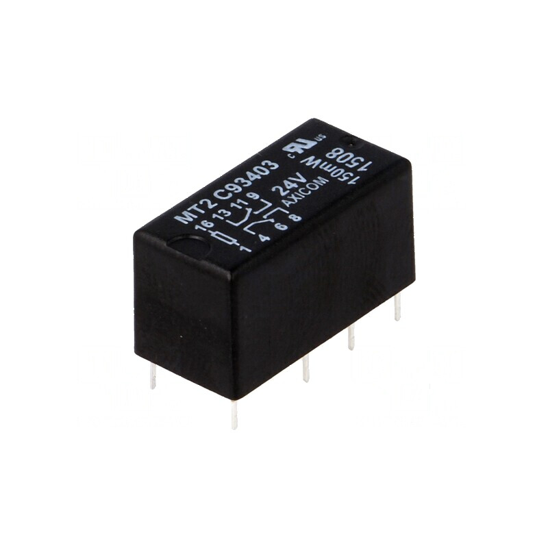 Releu electromagnetic DPDT 24VDC MT2 max. 250VAC 2A | Electronic-mag.ro | Componente Electronice