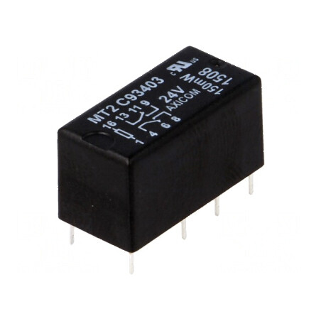 Releu electromagnetic DPDT 24VDC MT2 max. 250VAC 2A | Electronic-mag.ro | Componente Electronice