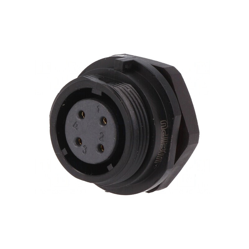 Soclu SP17 mamă PIN 4 IP68 500V 0,75mm2 5A pentru lipire | Electronic-mag.ro | Componente Electronice Soclu SP17 mamă PIN 4 IP68 500V 0,75mm2 5A pentru lipire | Electronic-mag.ro | Componente Electronice