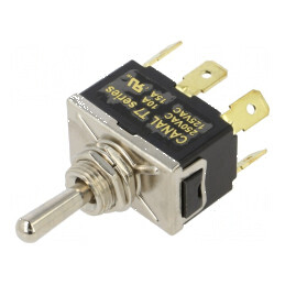 Comutator basculant Poz 3 DP3T ON-OFF-ON 10A 250VAC T7 | Electronic-mag.ro | Componente Electronice