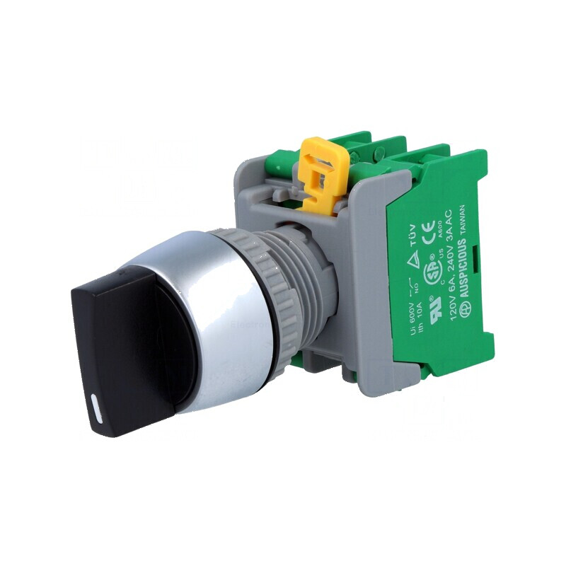 Comutator rotativ 22mm 3 NO x2 negru fără IP65 | Electronic-mag.ro | Componente Electronice Comutator rotativ 22mm 3 NO x2 negru fără IP65 | Electronic-mag.ro | Componente Electronice