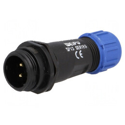 Mufă SP13 tată PIN 2 IP68 13A 250V pentru cablu 4÷6,5mm | Electronic-mag.ro | Componente Electronice