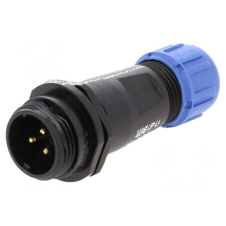Mufă SP13 tată PIN 3 IP68 13A pentru cablu 250V | Electronic-mag.ro | Componente Electronice