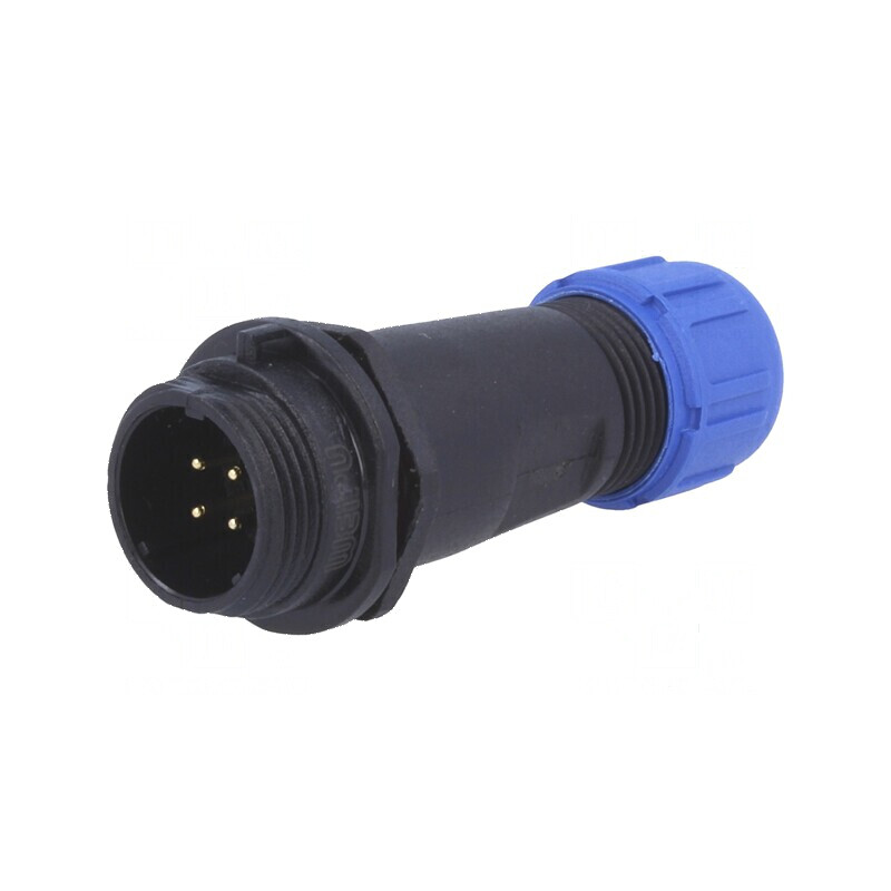 Mufă SP13 tată PIN 4 IP68 4÷6,5mm 5A lipire pe cablu 200V | Electronic-mag.ro | Componente Electronice