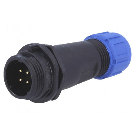 Mufă SP13 tată PIN 4 IP68 4÷6,5mm 5A lipire pe cablu 200V | Electronic-mag.ro | Componente Electronice