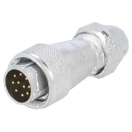Mufă WF16 tată PIN 10 IP67 5A 400V pentru lipire pe cablu 5-6,5mm | Electronic-mag.ro | Componente Electronice