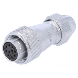 Mufă WF16 mamă PIN 10 IP67 5A 400V pentru lipire pe cablu 5-6,5mm | Electronic-mag.ro | Componente Electronice