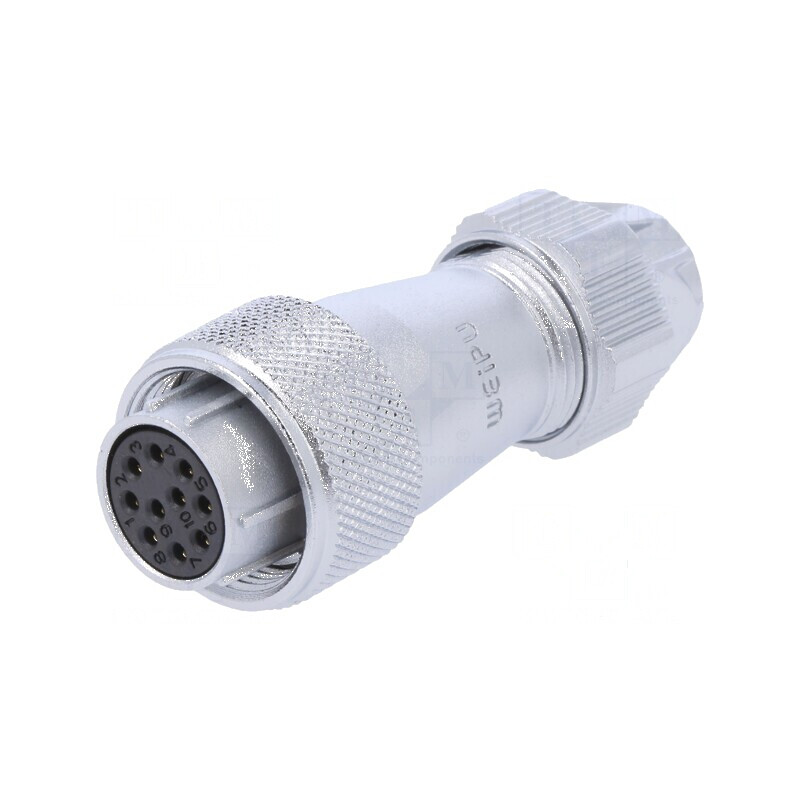 Mufă WF16 mamă PIN 10 IP67 5A 400V pentru lipire pe cablu 5-6,5mm | Electronic-mag.ro | Componente Electronice