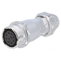 Mufă WF16 mamă PIN 10 IP67 5A 400V pentru lipire pe cablu 5-6,5mm | Electronic-mag.ro | Componente Electronice