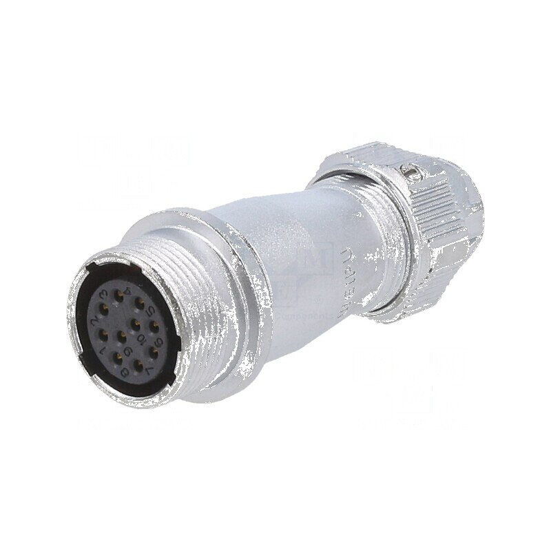 Mufă WF16 mamă PIN 10 IP67 5A 400V pentru lipire pe cablu 5-6,5mm | Electronic-mag.ro | Componente Electronice
