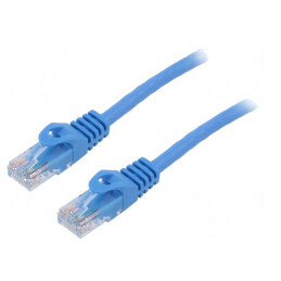 Cablu patch U/UTP 6 litat CCA PVC albastru 15m 26AWG Fire: 8 | Electronic-mag.ro | Componente Electronice
