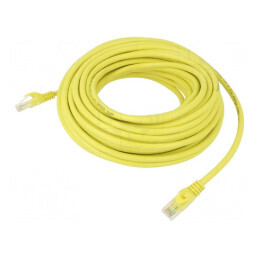 Cablaj Patch Cord U/UTP 6 litat CCA PVC galben 15m 26AWG | Electronic-mag.ro | Componente Electronice