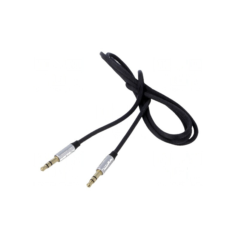 Cablu Jack 3,5mm textil negru 1m mufe ambele părți | Electronic-mag.ro | Componente Electronice Cablu Jack 3,5mm textil negru 1m mufe ambele părți | Electronic-mag.ro | Componente Electronice