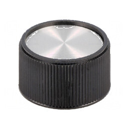 Buton rotativ termoplast Ø6mm Ø28x16mm fără indicator | Electronic-mag.ro | Componente Electronice
