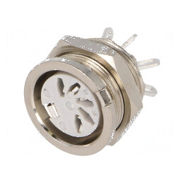Conector DIN soclu mamă 5 PIN 180° lipire 34V 2A | Electronic-mag.ro | Componente Electronice