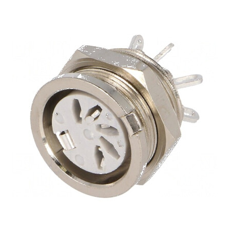 Conector DIN soclu mamă 5 PIN 180° lipire 34V 2A | Electronic-mag.ro | Componente Electronice