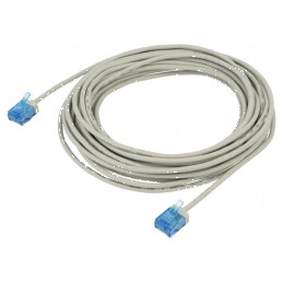 Cablu patch U/UTP 6a 7,5m Cu LSZH gri 32AWG -20÷75°C | Electronic-mag.ro | Componente Electronice