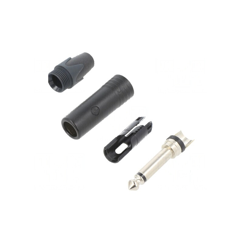 Conector Jack 6,3mm mufă tată mono drept pe cablu | Electronic-mag.ro | Componente Electronice