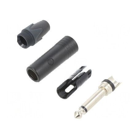 Conector Jack 6,3mm mufă tată mono drept pe cablu | Electronic-mag.ro | Componente Electronice