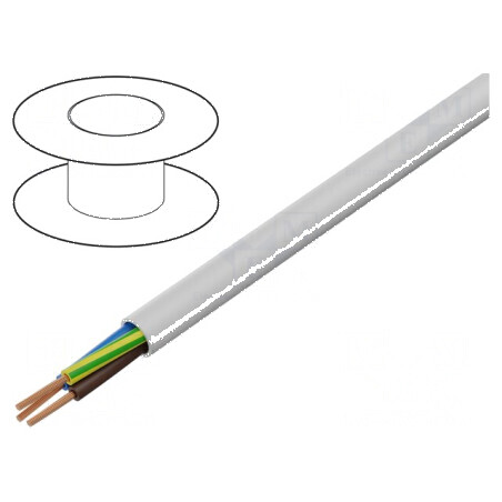 Cablu H05VV-F/SJT 3x13AWG litat Cu PVC gri 300V 13AWG | Electronic-mag.ro | Componente Electronice