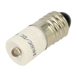 Lampă LED albă E10 T10 24VDC 24VAC plastic 3mm 20-60°C | Electronic-mag.ro | Componente Electronice