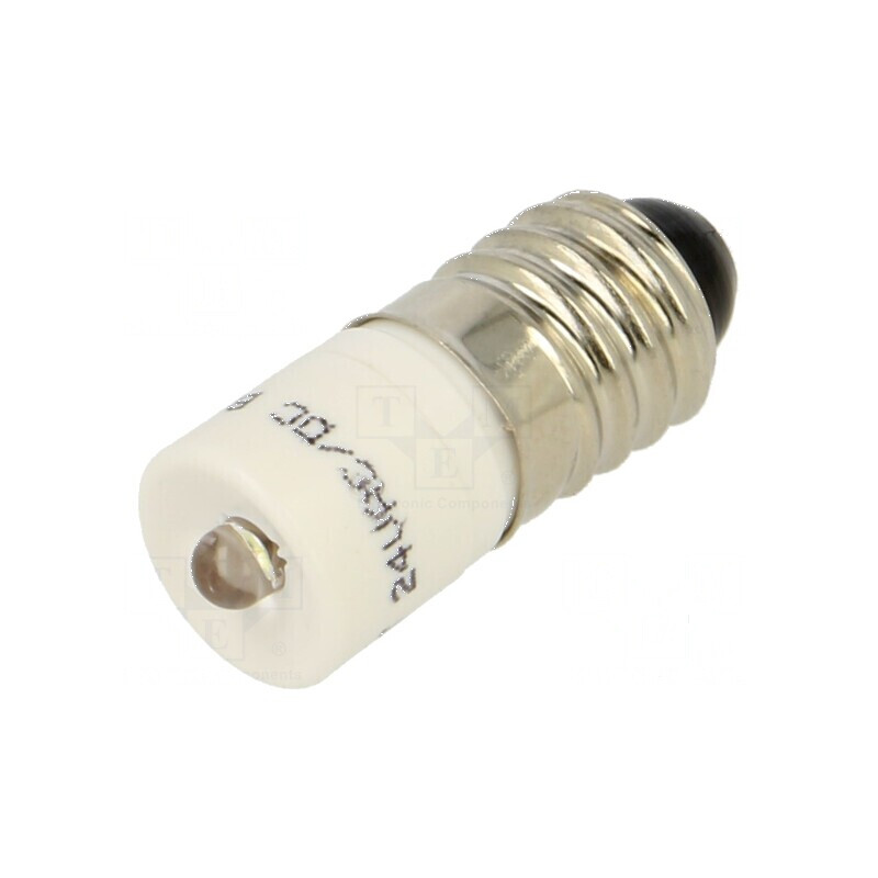 Lampă LED albă E10 T10 24VDC 24VAC plastic 3mm 20-60°C | Electronic-mag.ro | Componente Electronice Lampă LED albă E10 T10 24VDC 24VAC plastic 3mm 20-60°C | Electronic-mag.ro | Componente Electronice