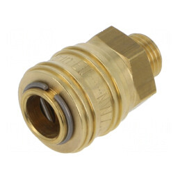 Conector rapid simplu alamă max. 35bar cu etanșare cauciuc NBR | Electronic-mag.ro | Componente Electronice