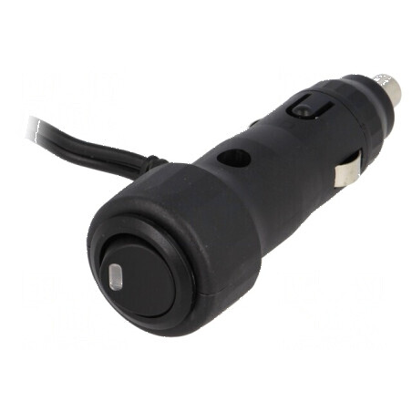 Mufă brichetă auto 7-12VDC Inom 8A neagră | Electronic-mag.ro | Componente Electronice