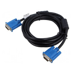 Cablu D-Sub 15pin HD negru 3m | Electronic-mag.ro | Componente Electronice
