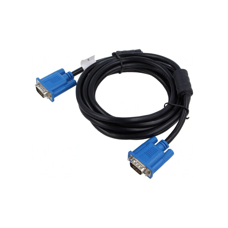 Cablu D-Sub 15pin HD negru 3m | Electronic-mag.ro | Componente Electronice