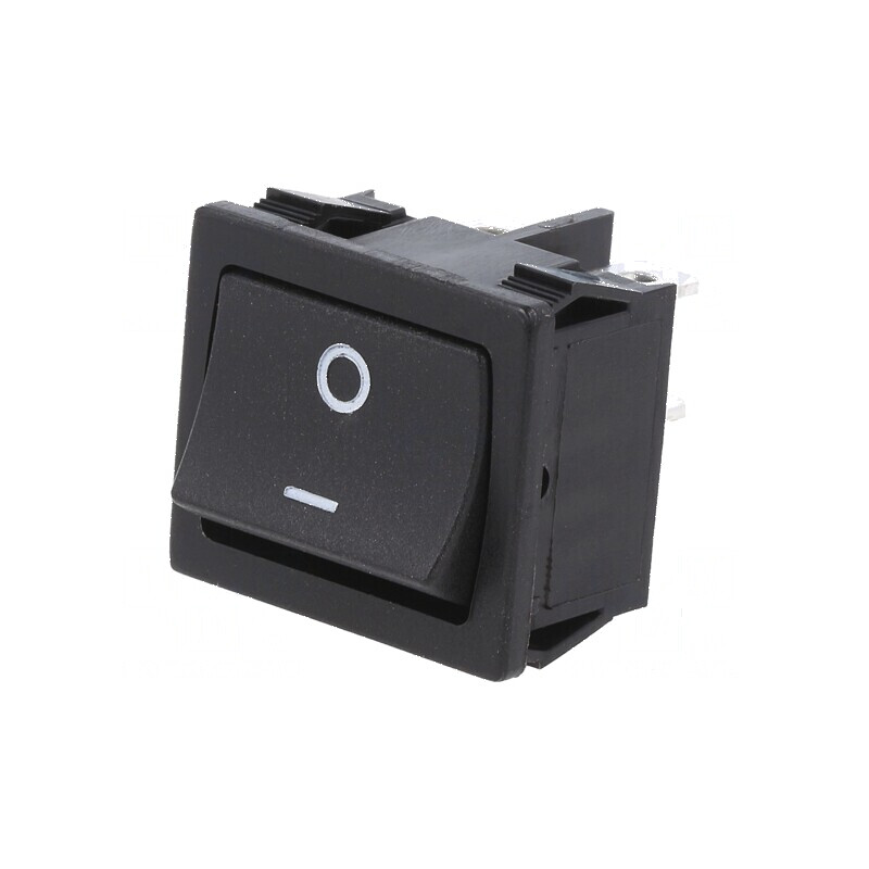 Rocker DPST ON-OFF 6A/250VAC negru fără PRE 50mΩ | Electronic-mag.ro | Componente Electronice