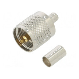 Conector UHF PL-259 mufă tată crimpat pe cablu fenol | Electronic-mag.ro | Componente Electronice