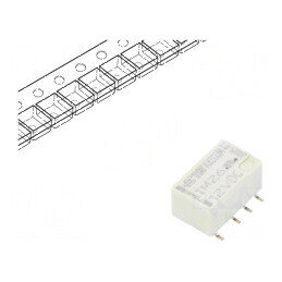 Releu electromagnetic DPDT 12VDC 2A 0,5A/125VAC | Electronic-mag.ro | Componente Electronice