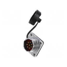 Soclu WF20 tată PIN 8 IP67 10A 500V 2mm2 aurit 14AWG | Electronic-mag.ro | Componente Electronice