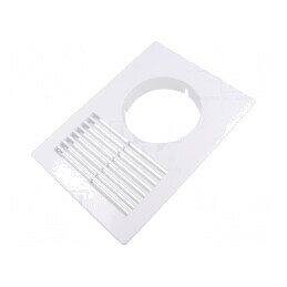 Grilaj de ventilație alb, dimensiuni 250x180x29mm | Electronic-mag.ro | Componente Electronice