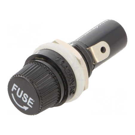 Clemă 6,3x32mm 10A 250VAC Orif Ø16mm bachelită | Electronic-mag.ro | Componente Electronice