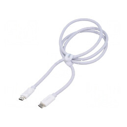 Cablu USB 2.0 USB C 1m alb High Speed | Electronic-mag.ro | Componente Electronice