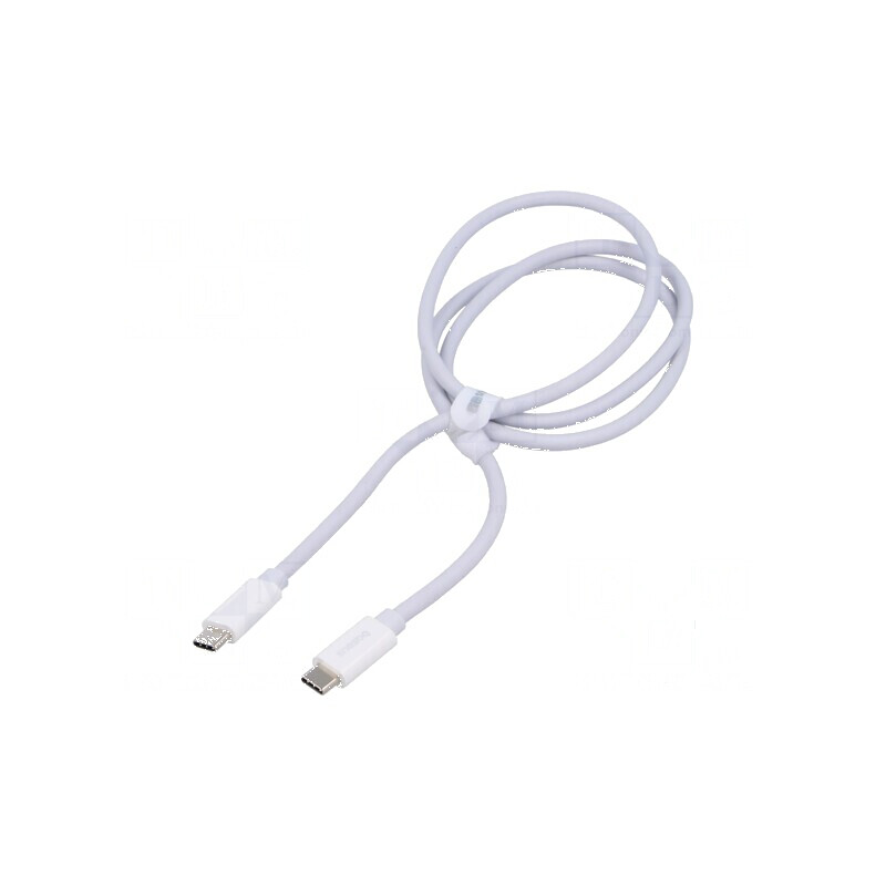 Cablu USB 2.0 USB C 1m alb High Speed | Electronic-mag.ro | Componente Electronice Cablu USB 2.0 USB C 1m alb High Speed | Electronic-mag.ro | Componente Electronice