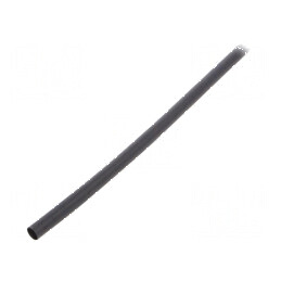 Manşon termocontractabil 6mm cu adeziv, 1,2m, negru | Electronic-mag.ro | Componente Electronice