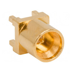 Conector coaxial 50Ω THT soclu tată drept pentru PCB SMPM | Electronic-mag.ro | Componente Electronice