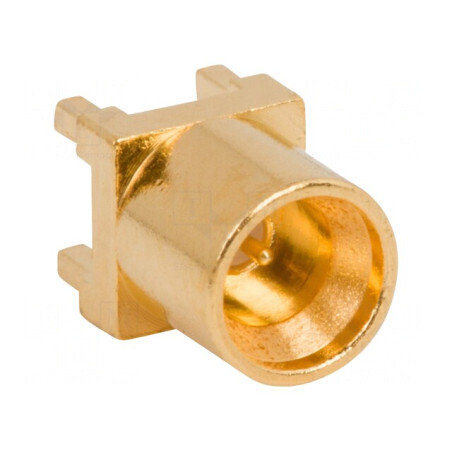 Conector coaxial 50Ω THT soclu tată drept pentru PCB SMPM | Electronic-mag.ro | Componente Electronice