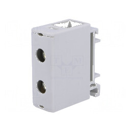 Conector îmbinare pentru șine 1,5-50mm2, 2 borne, gri, lățime 18mm | Electronic-mag.ro | Componente Electronice