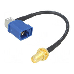 Cablu 100mm Fakra mamă la SMA mamă unghi drept | Electronic-mag.ro | Componente Electronice