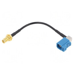 Cablu 100mm Fakra mamă la SMA mamă unghi drept | Electronic-mag.ro | Componente Electronice