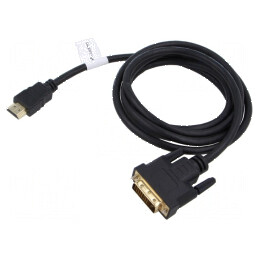 Cablu DVI-D la HDMI 1,8m 28AWG negru | Electronic-mag.ro | Componente Electronice